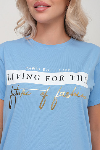 Футболка женская Имидж голубой