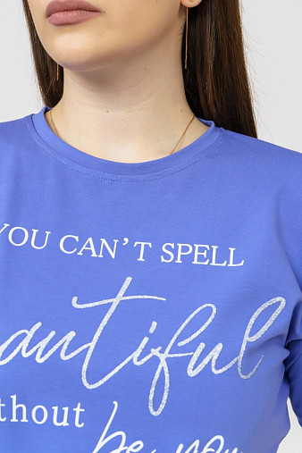 Футболка женская Эстель василёк