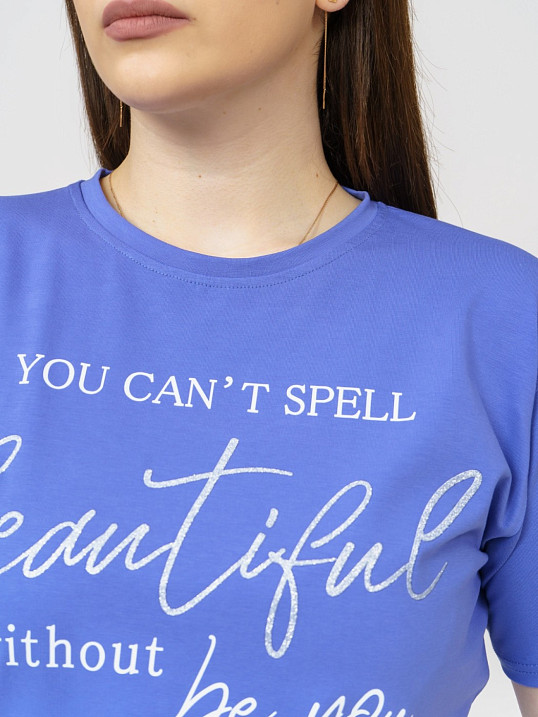 Футболка женская Эстель василёк