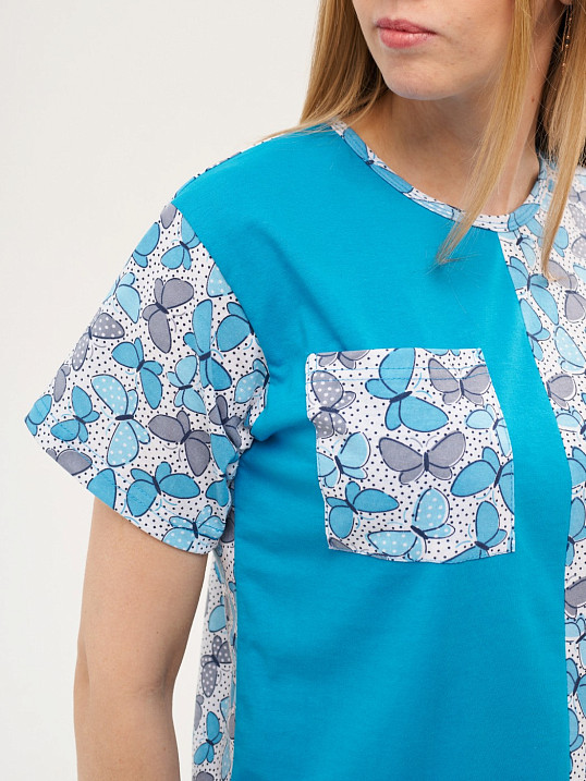 Пижама Веснушка бирюза/бабочки