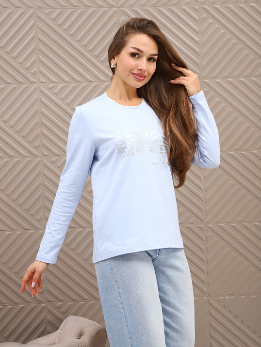 Лонгслив женский Рио голубой