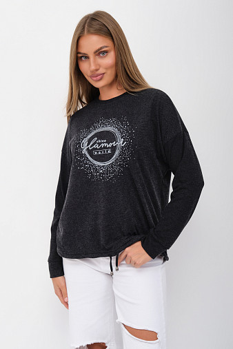 Джемпер жен. Гламур ангора антрацит