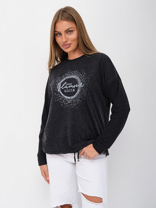 Джемпер жен. Гламур ангора антрацит