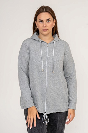 Толстовка женская Мираж футер серый