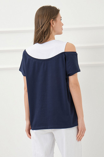 Футболка женская Мирэль т.синий