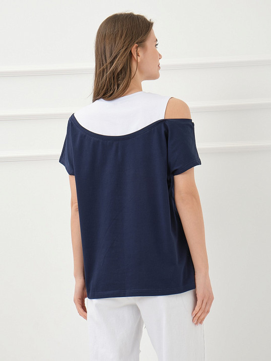 Футболка женская Мирэль т.синий