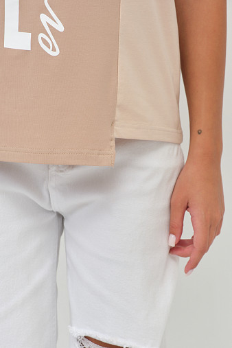 Футболка женская Рефлекс таба/беж