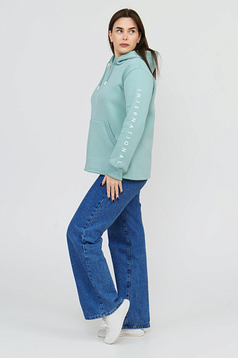 Толстовка женская Гамма на молнии аква