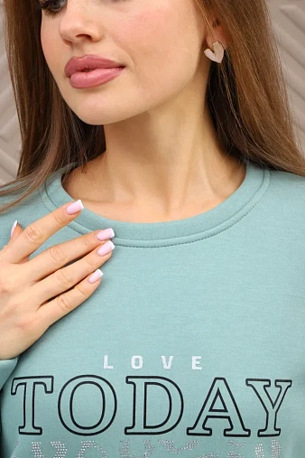 Свитшот женский Лео фисташка