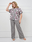 Костюм Моника серый/цветы