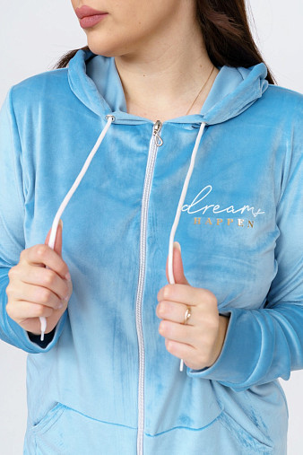 Костюм Авеню велюр аква