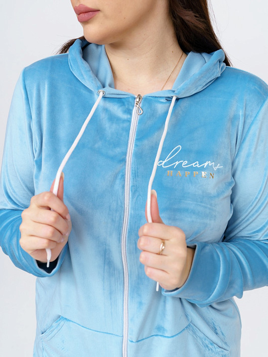 Костюм Авеню велюр аква