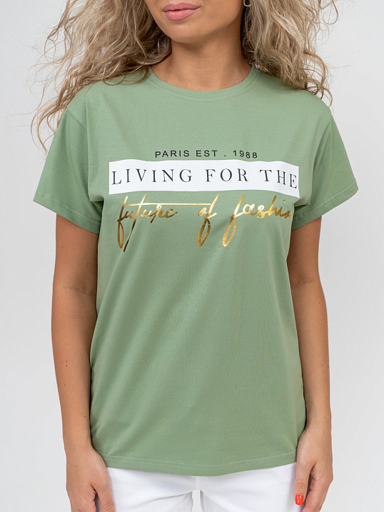 Футболка женская Имидж фисташка