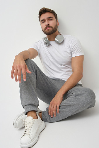 Брюки мужские теплые серый