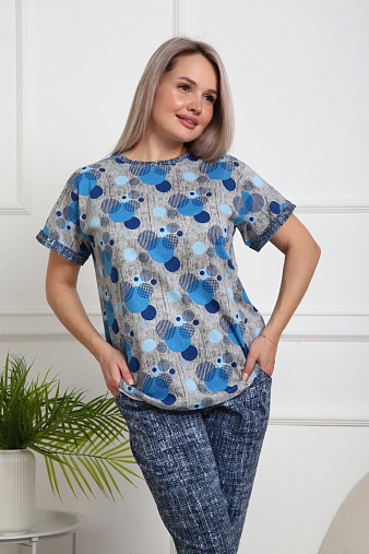 Костюм женский Линда джинс/круги