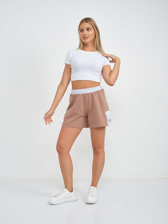 Шорты женские Рокси футер песочный