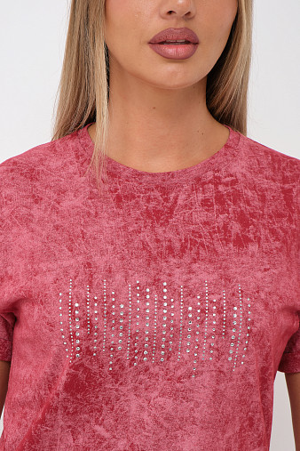 Футболка женская Арабеска бордо