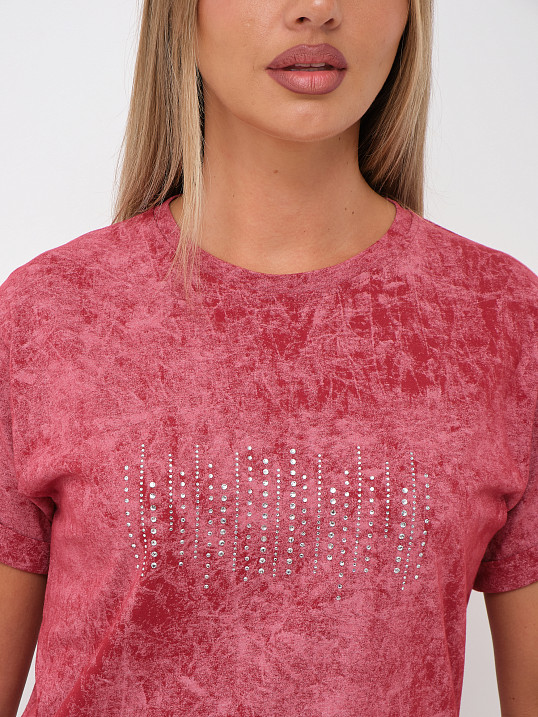 Футболка женская Арабеска бордо