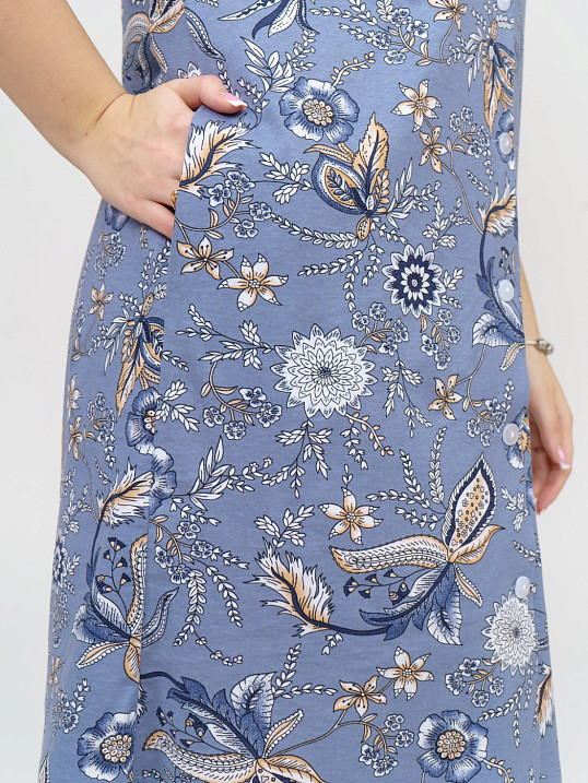 Халат Анна атлантик/цветы